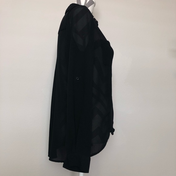 Chloe K Black Blouse with Studs - Picture 6 of 8